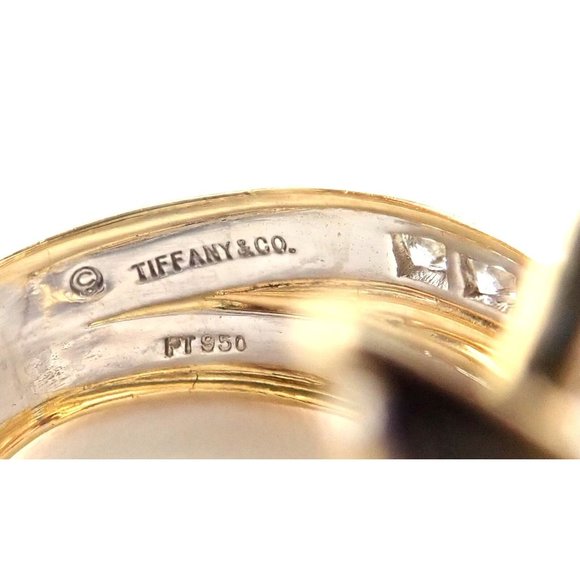 Rare! Authentic Tiffany & Co Platinum Diamond Ribbon Box Ring - Picture 6 of 9